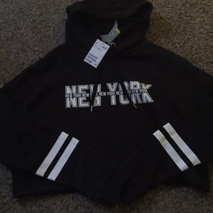 Cropped hoodie New York H And M size Medium